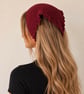 Handmade Cotton Knit Bandana, Women's Head Scarf, Organic Cotton Hair Scarf, Boh