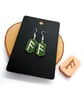 Ansuz viking rune beaded earrings