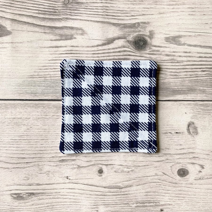 Fabric corner bookmark. Checked themed. Cotton. Book lovers gift. Small present.