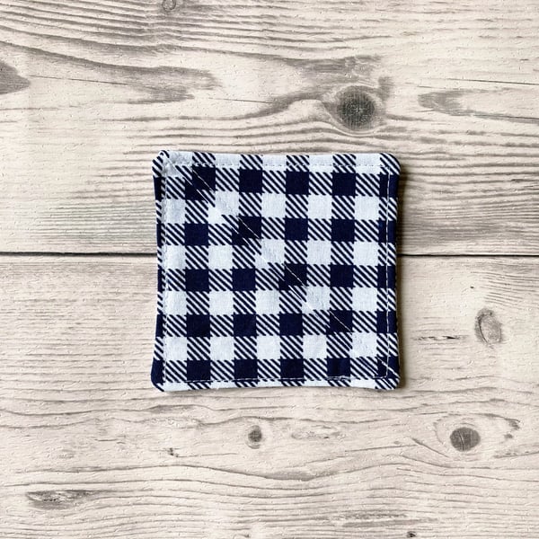 Fabric corner bookmark. Checked themed. Cotton. Book lovers gift. Small present.