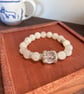 White Moonstone & White Phantom Quartz Bracelet