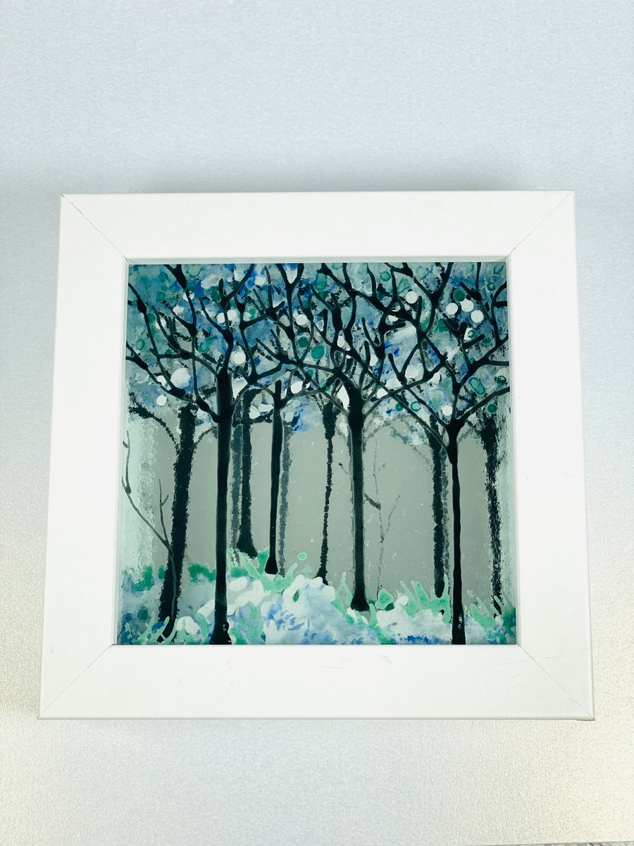 Fused glass woodland   picture