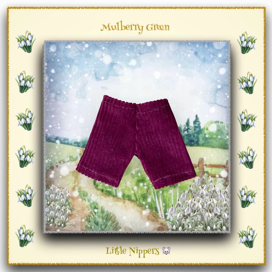 Little Nippers Burgundy Corduroy Trousers 