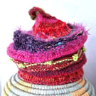 Unique, unusual colourful knitted hat