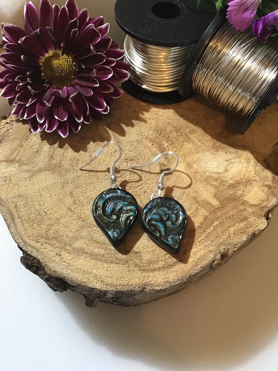Victorian Era Inspired Polymer Clay Earrings