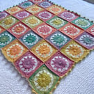 Pastel Crochet Baby Blanket Cotton Soft Summer Bobble Edge Pram Gift
