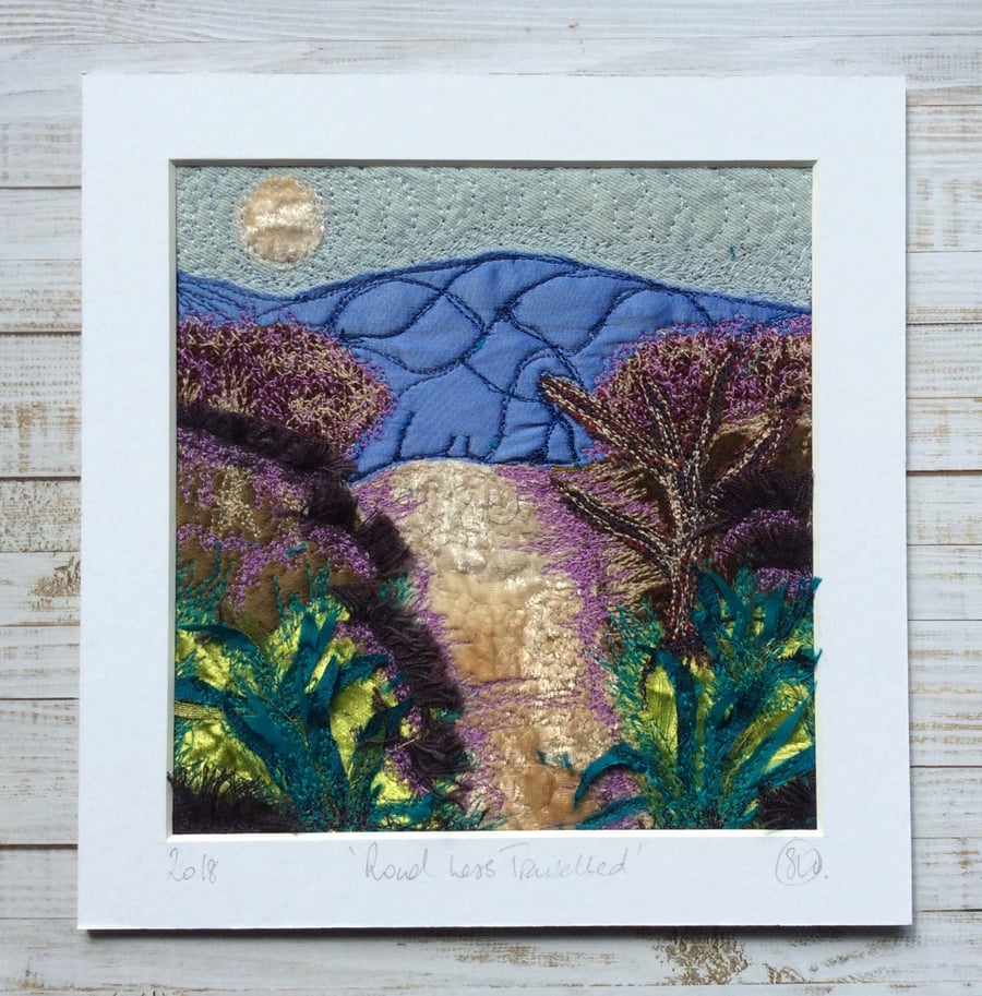 Embroidered landscape.