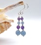 Amethyst & Angelite Earrings, February Birthstone, Anniversary, Gifts For Her - Image 2