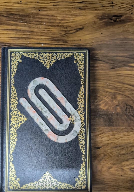 Cottagecore Pink floral Jumbo Paperclip. Perfect as a back to school gift!