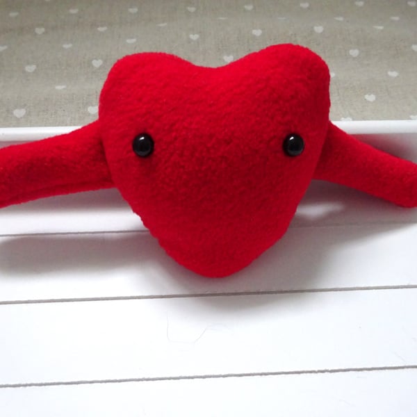 heart huggy hand sewn plush