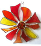 Abstract Red Hot Flower Suncatcher Stained Glass Dichroic 107 - Image 7
