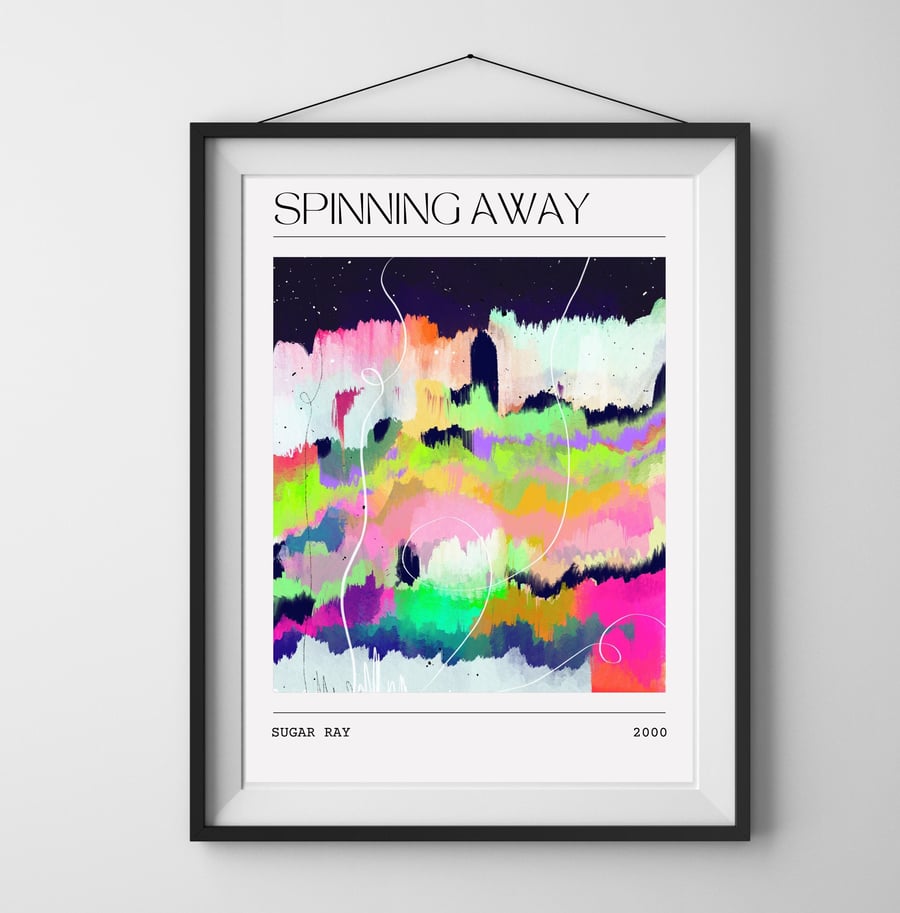 Music Poster Sugar Ray Spinning Away Abstract Painting Art Print Song Lyrics