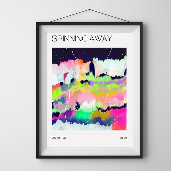 Music Poster Sugar Ray Spinning Away Abstract Painting Art Print Song Lyrics