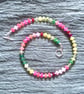 Pink and green rondelle necklace - Image 3