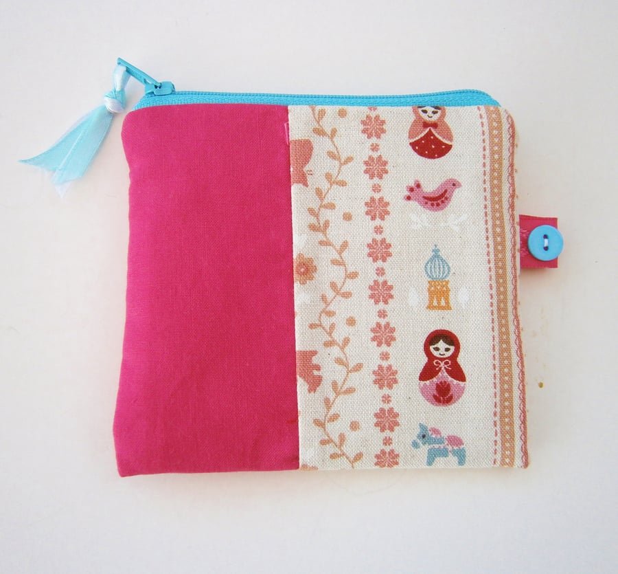 Little Russian Doll Credit Card Coin Purse