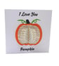 Pumpkin Card Gift - Handmade Book Page Pumpkin Card
