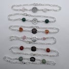 Zodiac Bracelets with semi-precious stones