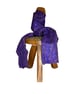 Purple felted merino wool scarf embellished with silk fibres