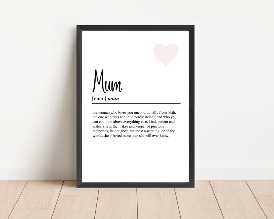 Mum definition print 
