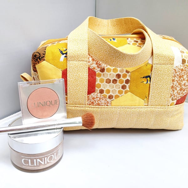 Bags, Box Shaped Make Up Bag , Zip and Handles, Multi Use, Sewing, Crochet