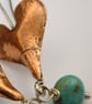 Copper heart earrings - Image 4