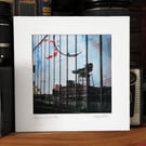 Reflections of Glasgow, Archival print 13 x 13cm in 7 x 7inch mount.