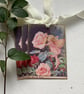 GIFT TAGS ( set of 3 ) vintage style .Flower Fairies - ' Rose  '. Pink . 