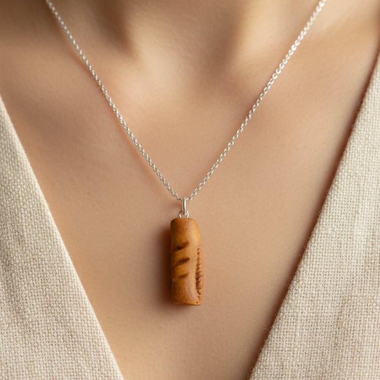Sausage Roll Necklace - Polymer Clay Handmade Jewellery 