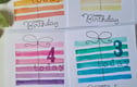 Numbered birthday cards