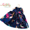 Blue and Magenta Butterfly Dress