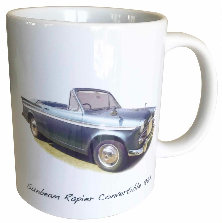 Sunbeam Rapier Convertible 1963 - 11oz Ceramic Mug for British Open Top Car fan