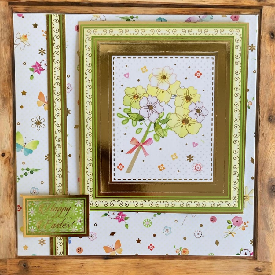 Spring Floral Easter Card. Easter Card.