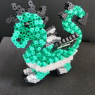 3d dragon ornament made out of hama beads 