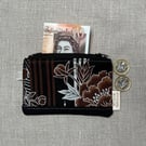 Coin Purse, Zippered Pouch, Japanese Blossoms