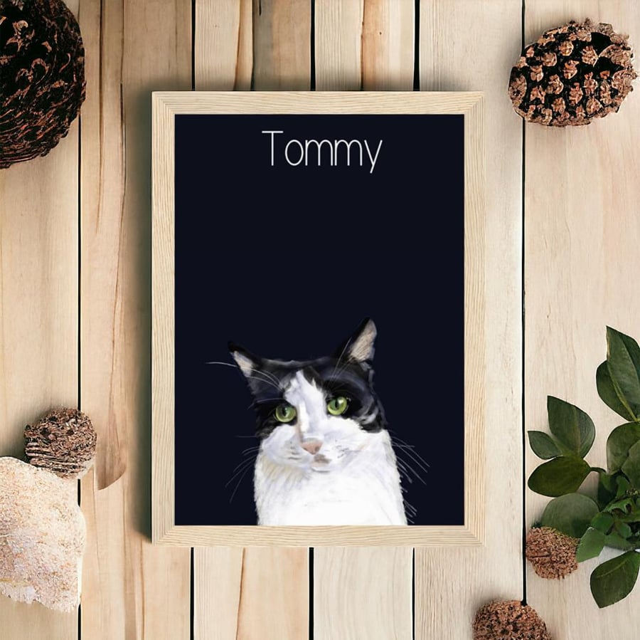 Pet memorial commemorative portrait, pet loss,  remember a beloved family member