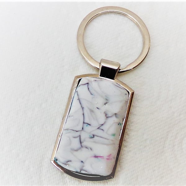 ''Perfectly Imperfect'' Faux Stone Key Ring