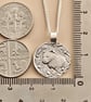 Badger Engraved Sterling Silver Coin Necklace - Image 4