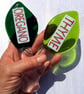Handmade Fused Glass Leaf Shaped Plant Name Label  - Image 7