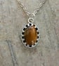 Silver Filigree Pendant with Golden Tiger's Eye Gemstone  - Image 4