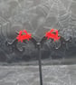 Resin Crab Stud Earrings, Glitter Sparkle Finish - Image 5
