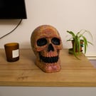 Rhinestone Skull, Decor, Handmade Sculpture, Glam Gothic