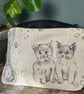 Kitten makeup linen bag 