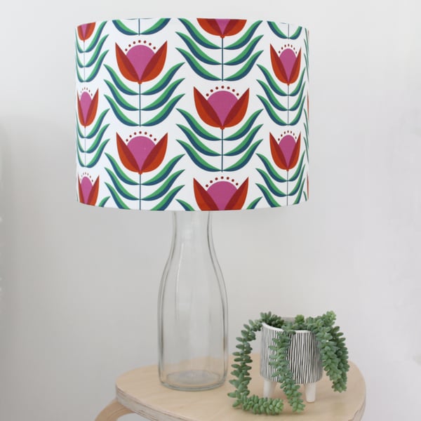 70s Bloom Drum Lampshade