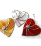 Red Swirl Heart Stained Glass Suncatcher Ruby Wedding  - Image 8