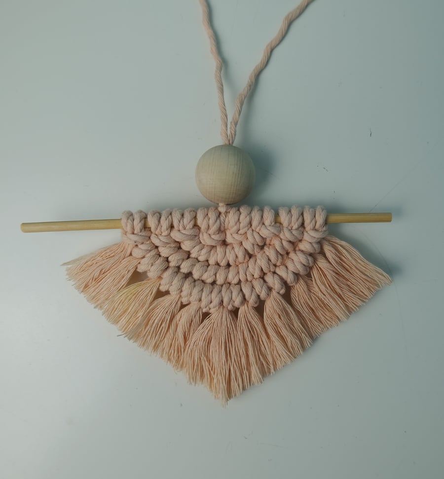 Macramé Car Mirror Accessory 