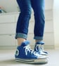 Blue Crochet Sneakers Slipper Socks  - Image 9