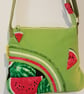 Watermelon on lime green shoulder bag  - Image 5