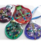 Bauble Round Fused Glass  Christmas Tree Decoration Dichroic  - Image 5