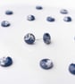 Handmade Navy Blue Polymer Clay Stud Earrings with Silver Detail