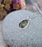 Sterling Silver Green Sapphire Pendant Necklace